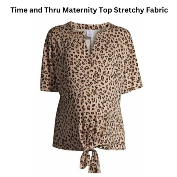 Time and Tru Maternity Leopard Print Top 15-16 - Picture 1 of 5
